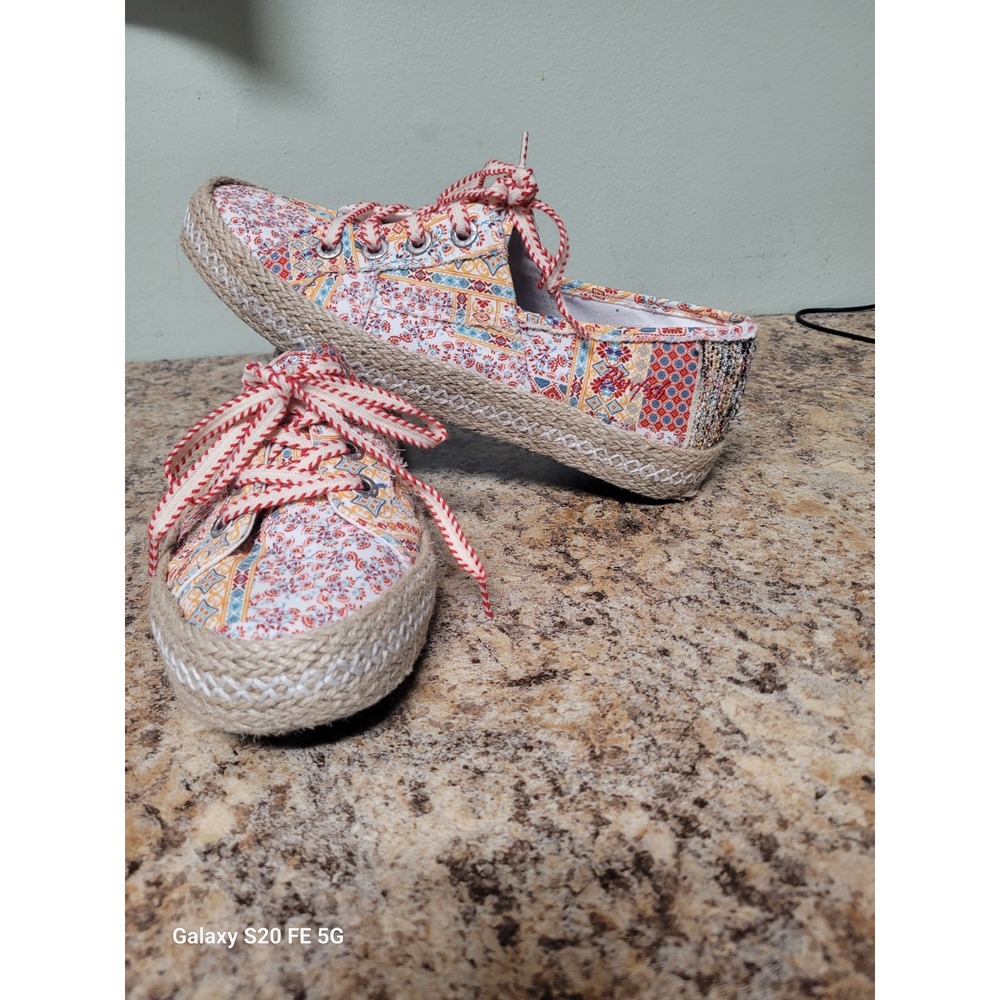 Blowfish Malibu Patterned Multicolored Espadrille Womens Sneakers Size 8.5